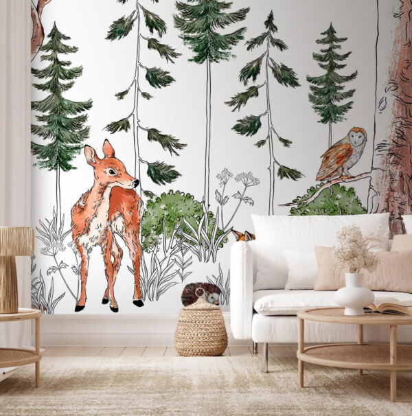 Group of animals in a forest Group of animals in a forest
