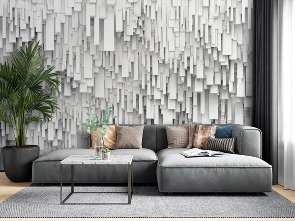 White rectangular shapes on a wall White rectangular shapes on a wall