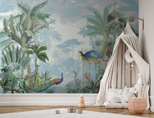 Mural of birds and plants Mural of birds and plants