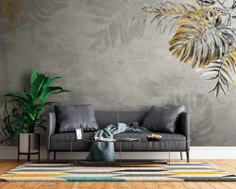 Nature-inspired leaves on textured background. Nature-inspired leaves on textured background.