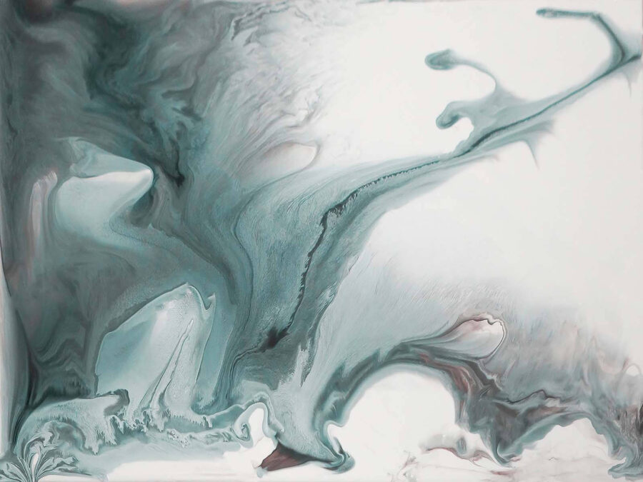 Swirling hues of tranquil abstraction