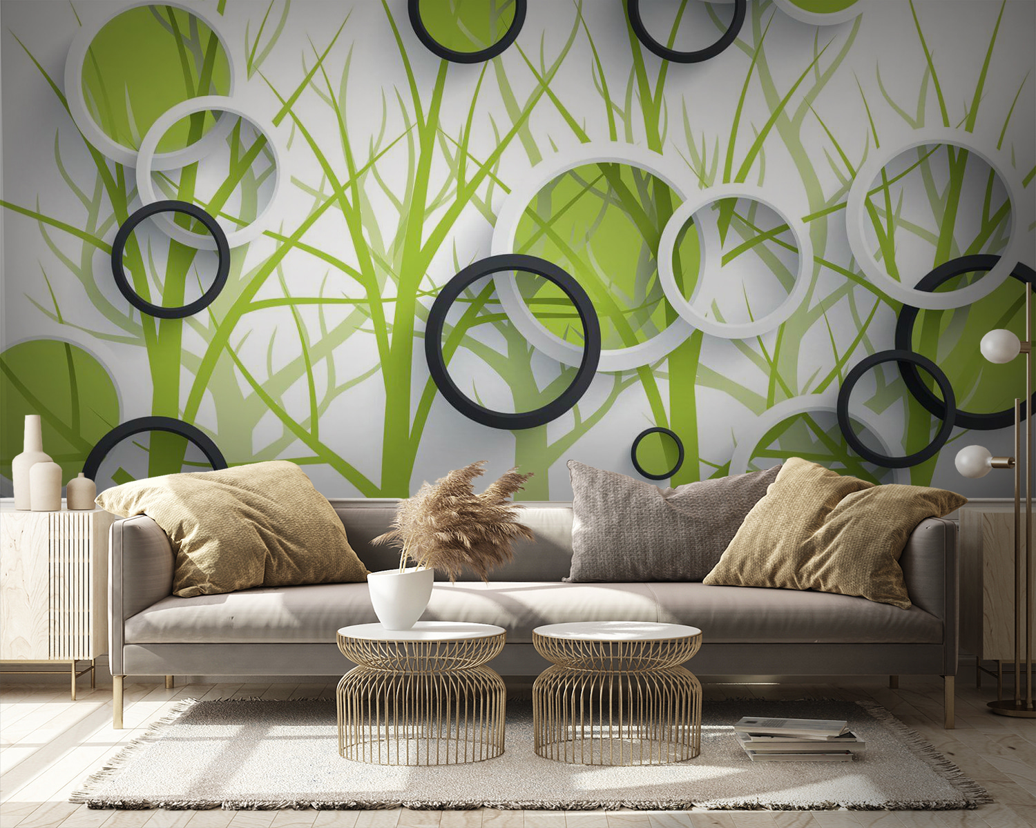 u78082pig9m - Wallpaper with circles and trees - tegory