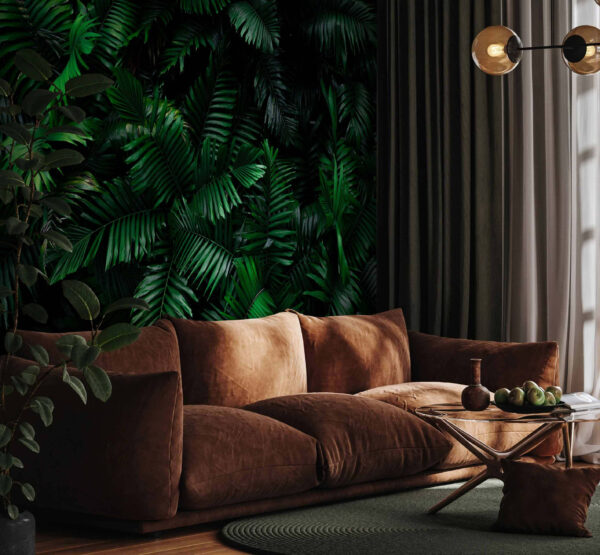 Group of green leaves Wall murals Group of green leaves