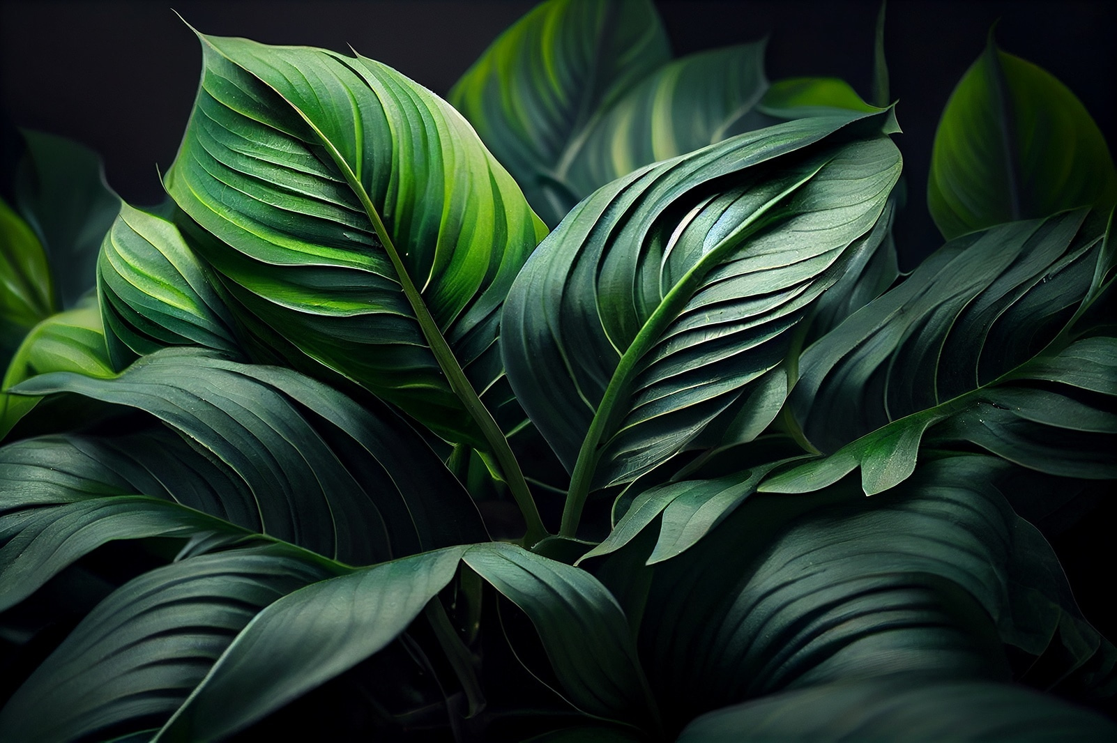 Lush green leaves in soft light u75757p - Lush green leaves in soft light