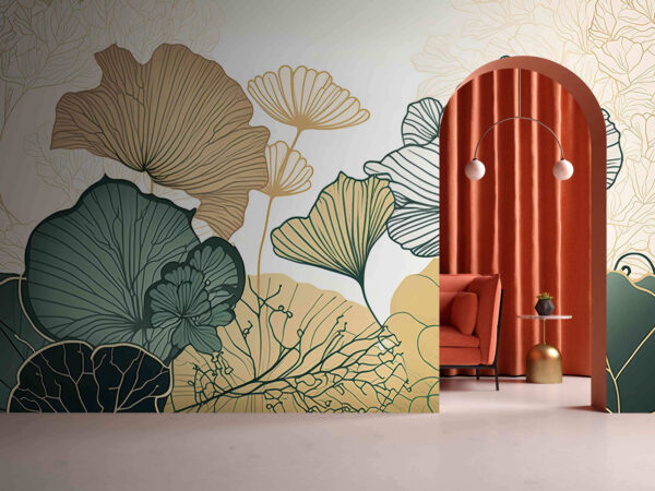 Botanical elegance in soft colors. Botanical elegance in soft colors.