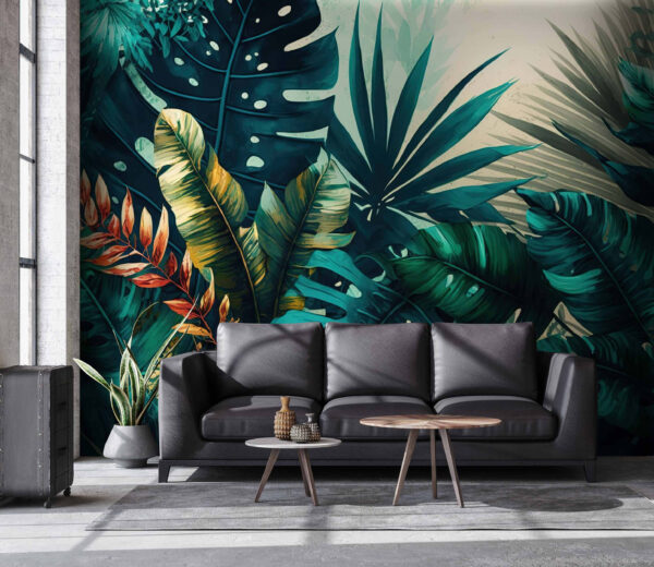 Group of tropical leaves Group of tropical leaves