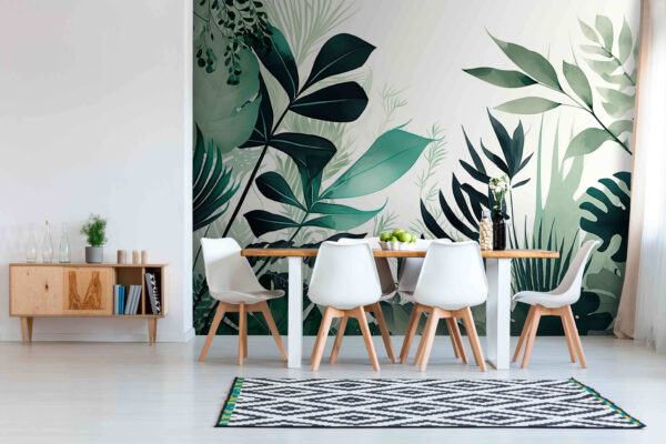 Lush green leaves in soft hues. Lush green leaves in soft hues.