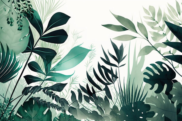Lush green leaves in soft hues. Lush green leaves in soft hues.