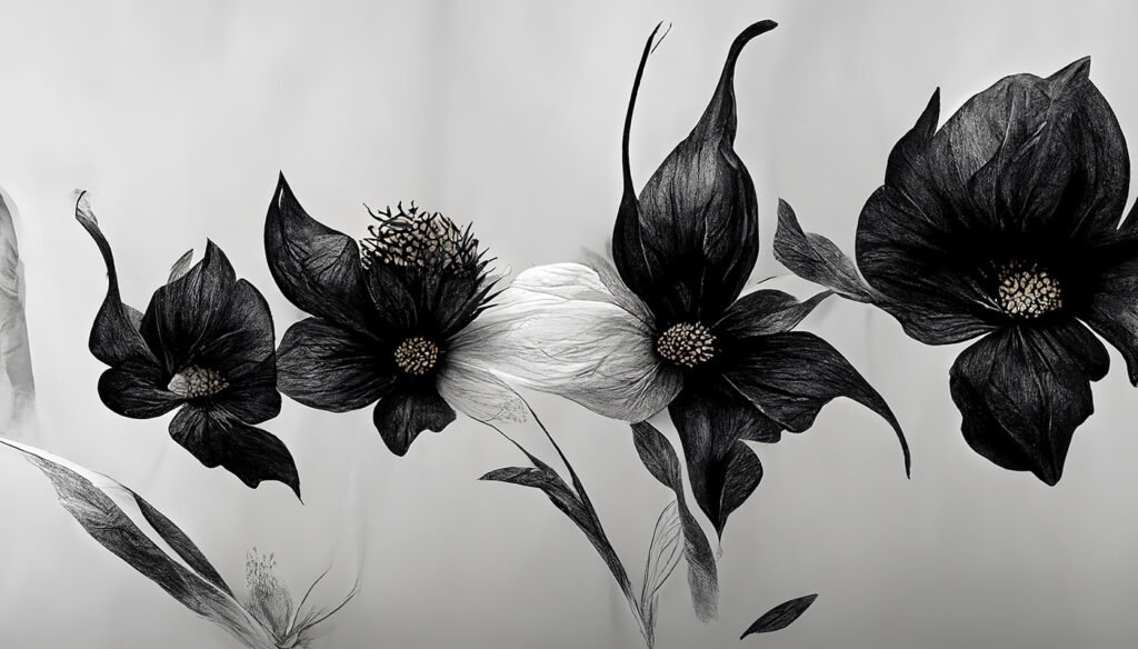 Black and white flower Black and white flower