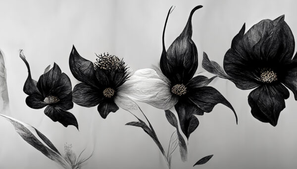 Black and white flower Black and white flower