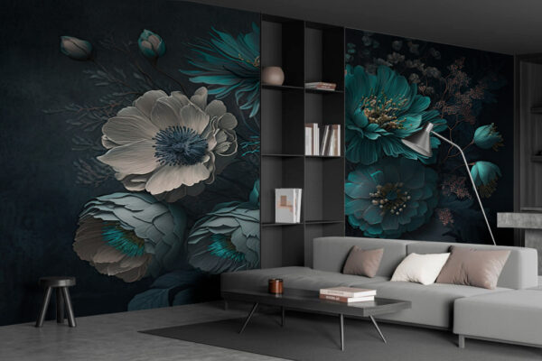 Elegant floral arrangement in cool tones. Elegant floral arrangement in cool tones.