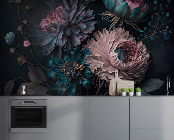 Elegant flowers on a dark background. Elegant flowers on a dark background.