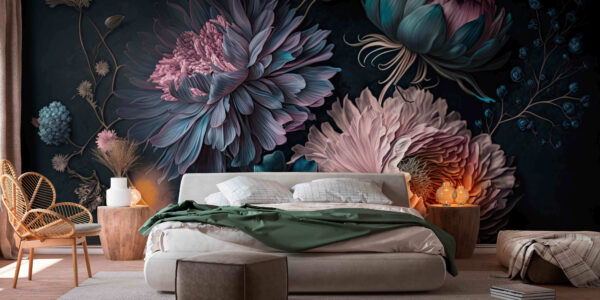 Elegant flowers on a dark background. Elegant flowers on a dark background.