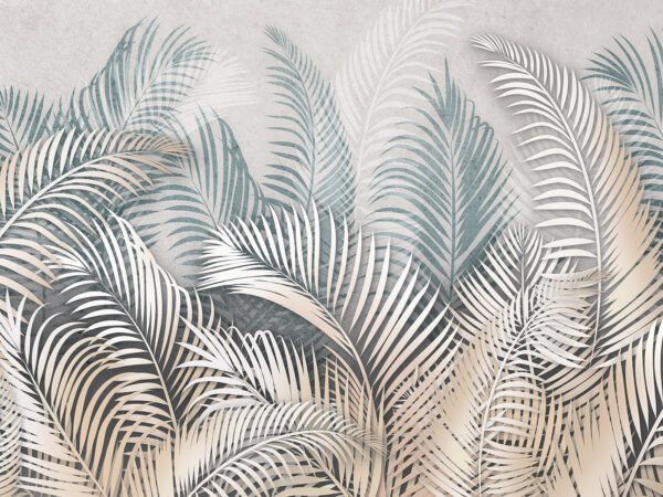 Group of leaves on a wall Group of leaves on a wall