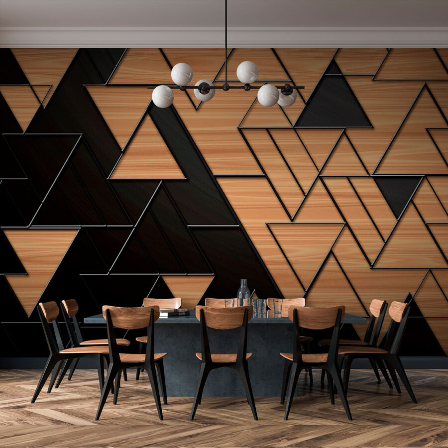 Black and brown triangle pattern