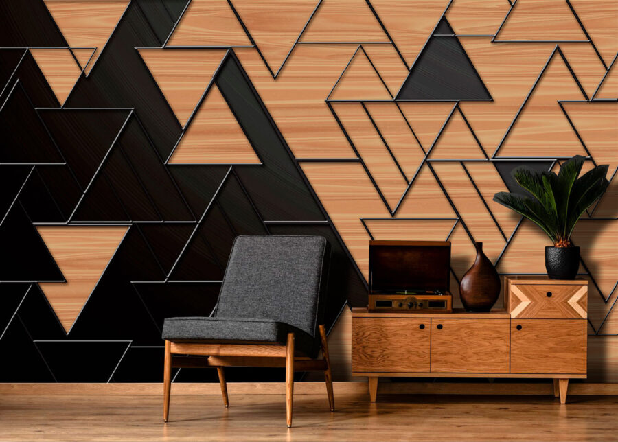 Black and brown triangle pattern