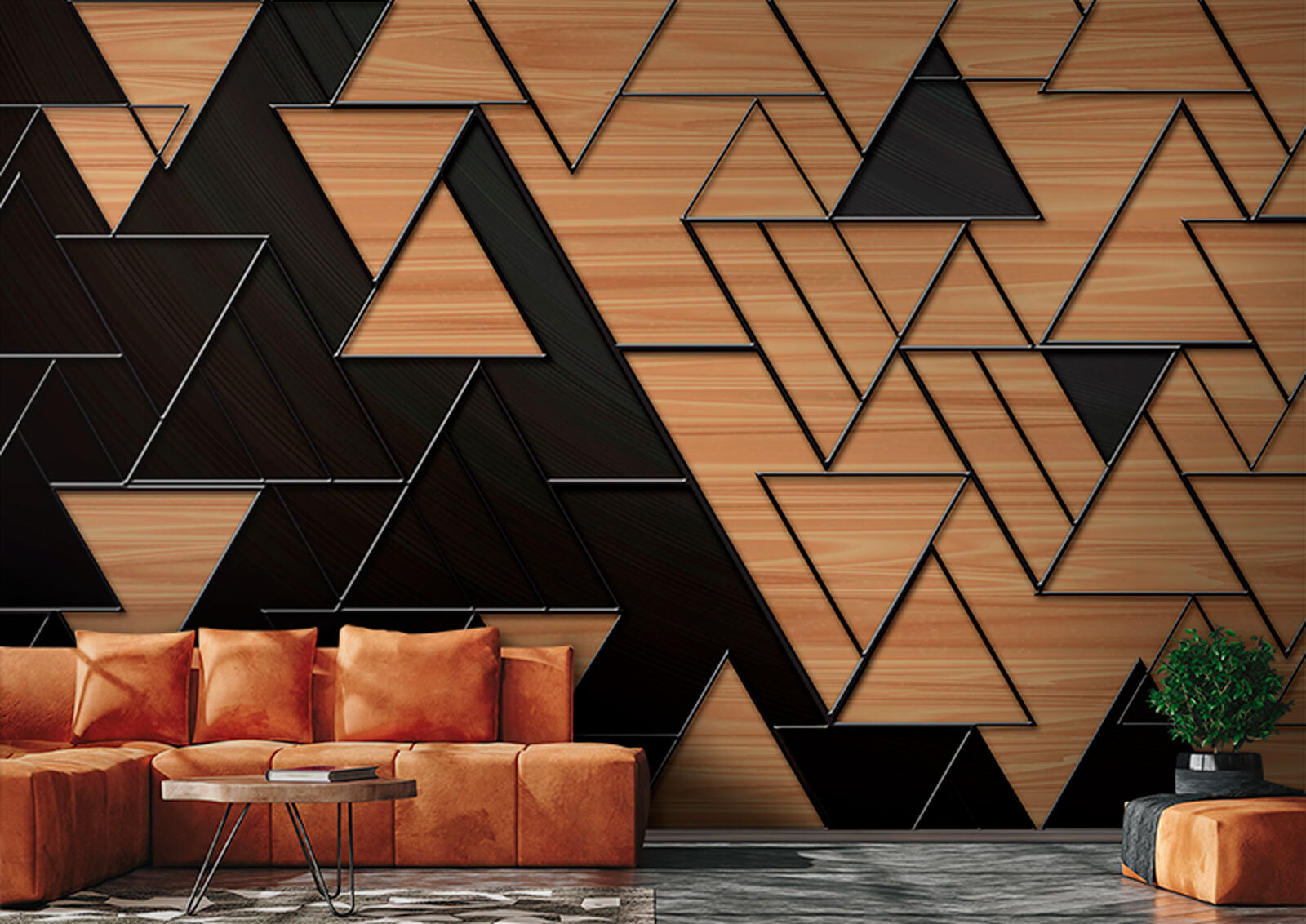 Black and brown triangle pattern Black and brown triangle pattern