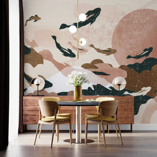 Painting of fish in the sky Painting of fish in the sky