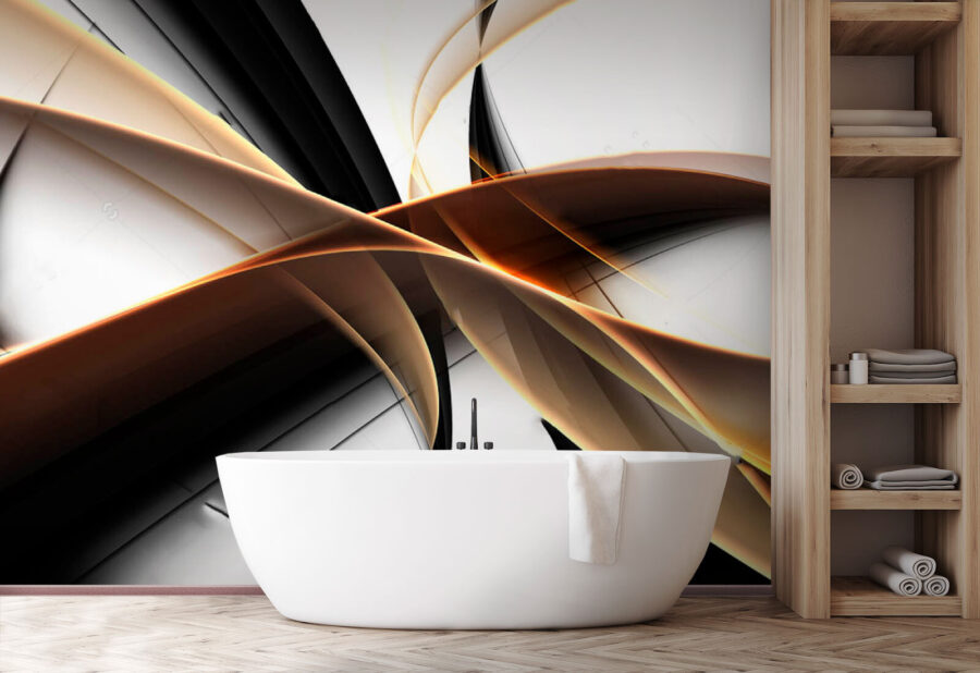 Black and white swirls