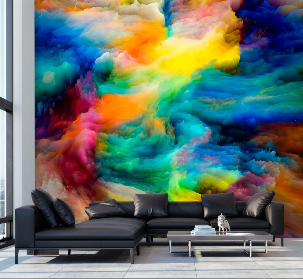 Colorful cloud of paint Colorful cloud of paint