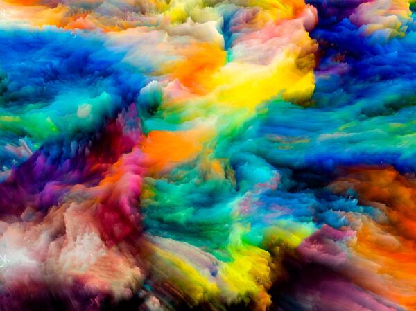 Colorful cloud of paint Colorful cloud of paint