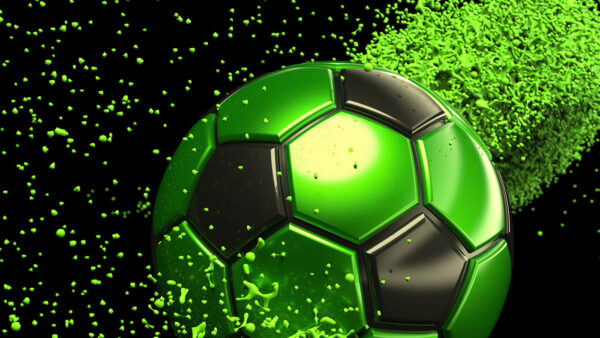Green and black football ball Green and black football ball