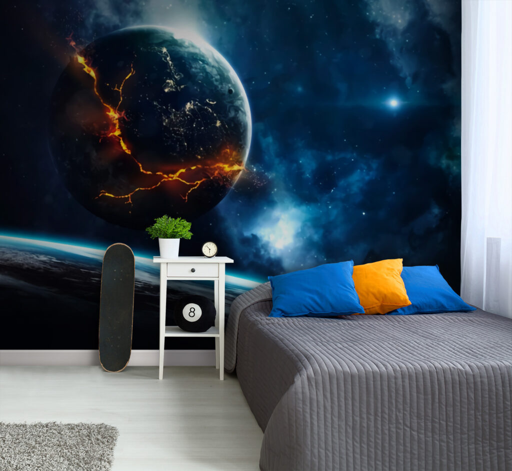 Planet with a crack in the earth Planet with a crack in the earth