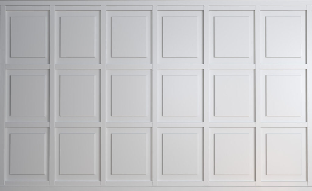 White wall with square tiles White wall with square tiles