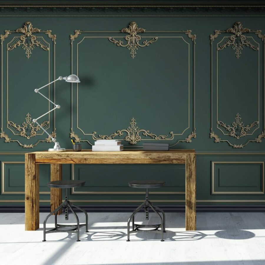 Elegant wall design with intricate details
