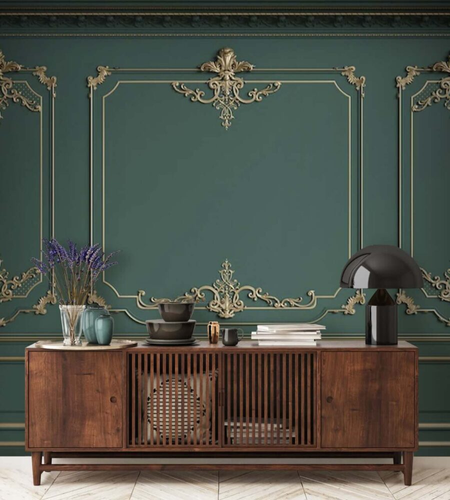 Elegant wall design with intricate details