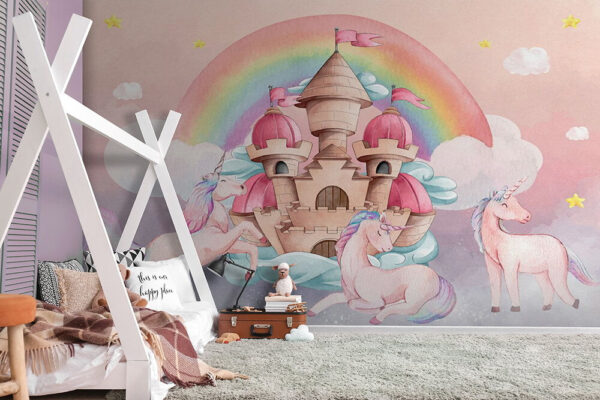Unicorns and a castle Unicorns and a castle