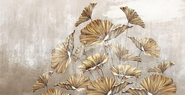 Painting of leaves on a wall u72440p - Painting of leaves on a wall - tegory