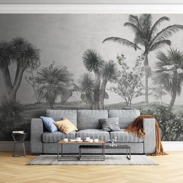 Landscape with palm trees and bushes Landscape with palm trees and bushes
