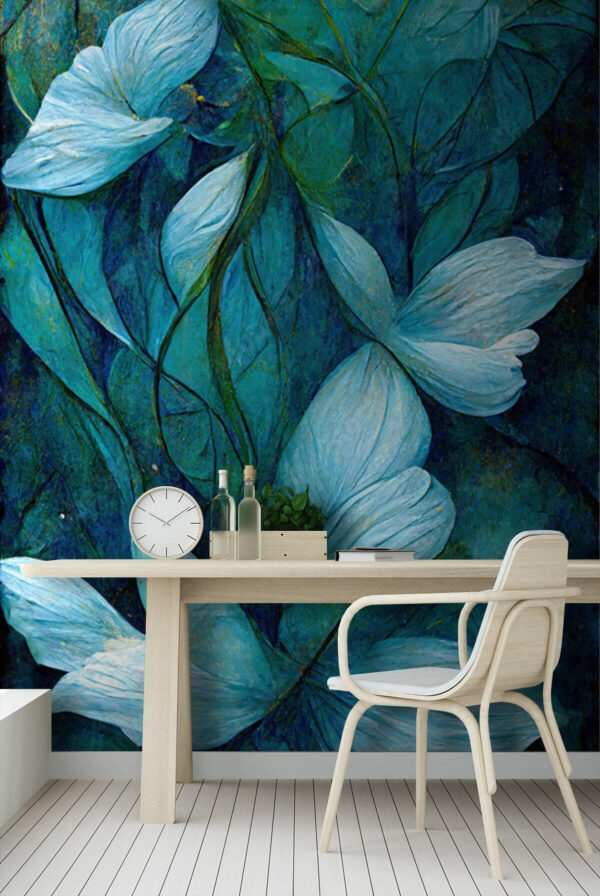 Painting of flowers and leaves Painting of flowers and leaves