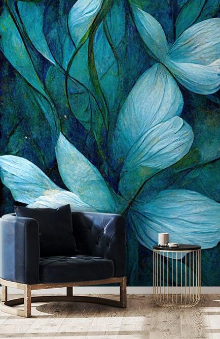 Painting of flowers and leaves Painting of flowers and leaves
