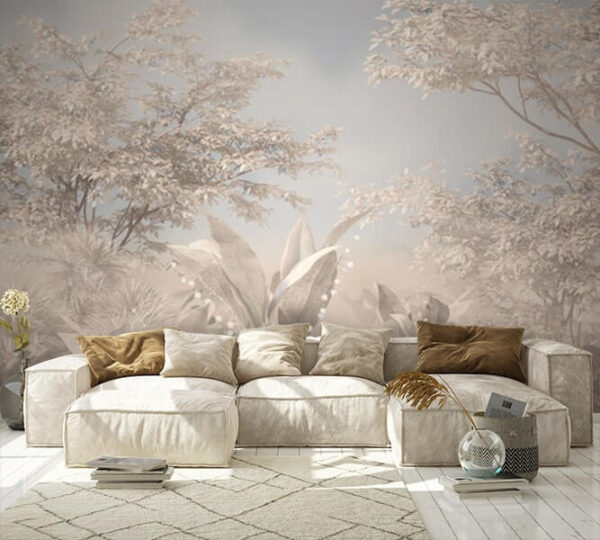 Serene garden in soft hues Serene garden in soft hues