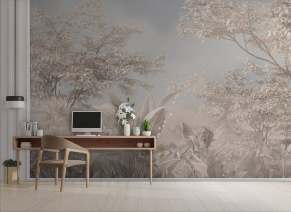 Serene garden in soft hues Serene garden in soft hues