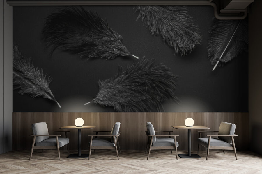 Wall murals Group of black feathers - Image 3