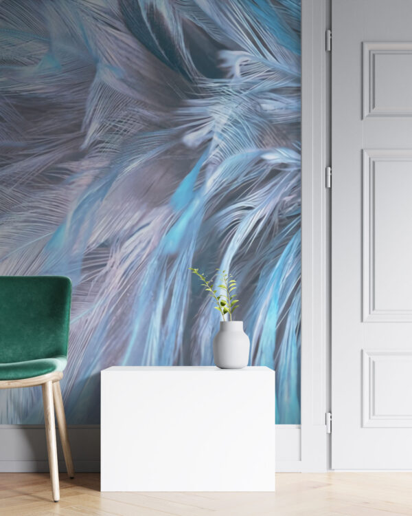 Soft pastel feathers in gentle waves. Soft pastel feathers in gentle waves.