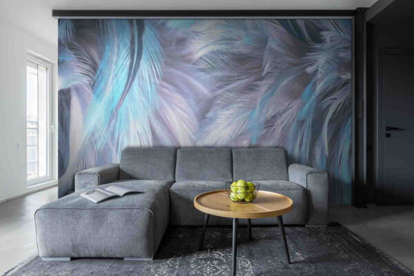 Soft pastel feathers in gentle waves. Soft pastel feathers in gentle waves.