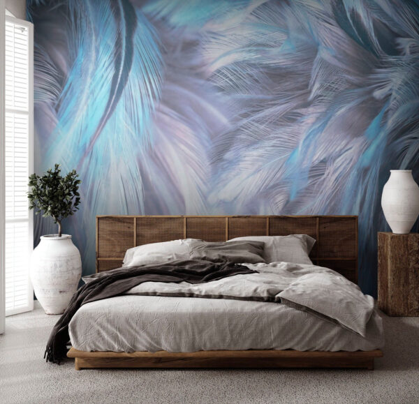 Soft pastel feathers in gentle waves. Soft pastel feathers in gentle waves.