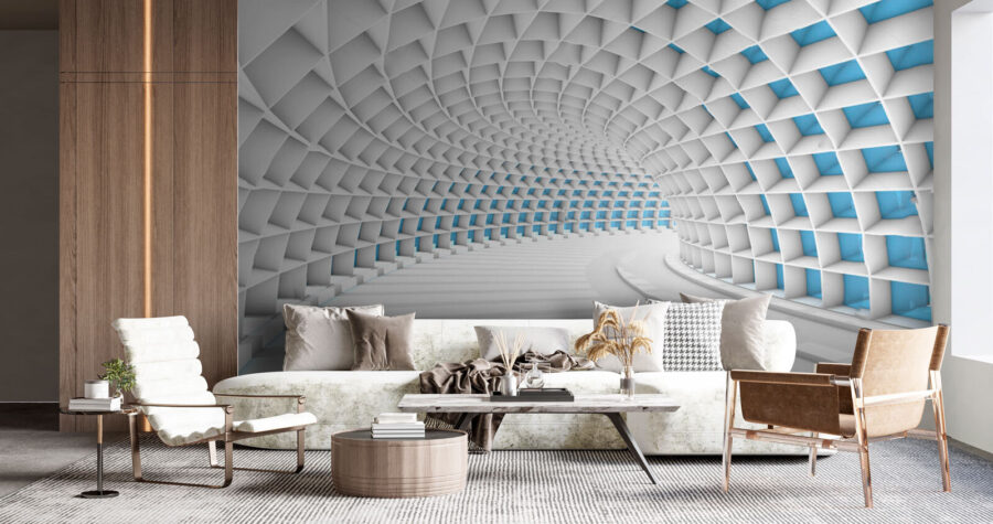 White tunnel with blue squares u72280pig2 900x475 - White tunnel with blue squares - tegory