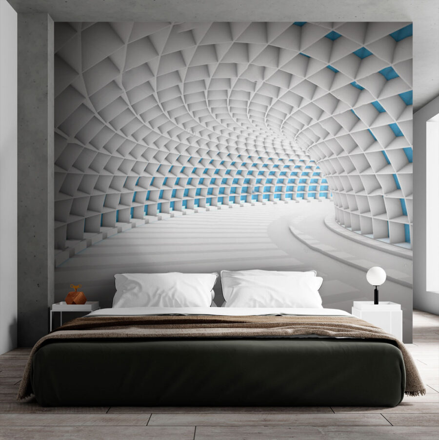 White tunnel with blue squares u72280pib1m 900x901 - White tunnel with blue squares - tegory