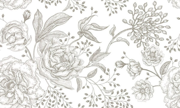 Delicate floral pattern on a light background Delicate floral pattern on a light background