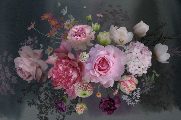 Bouquet of flowers on a black background Bouquet of flowers on a black background
