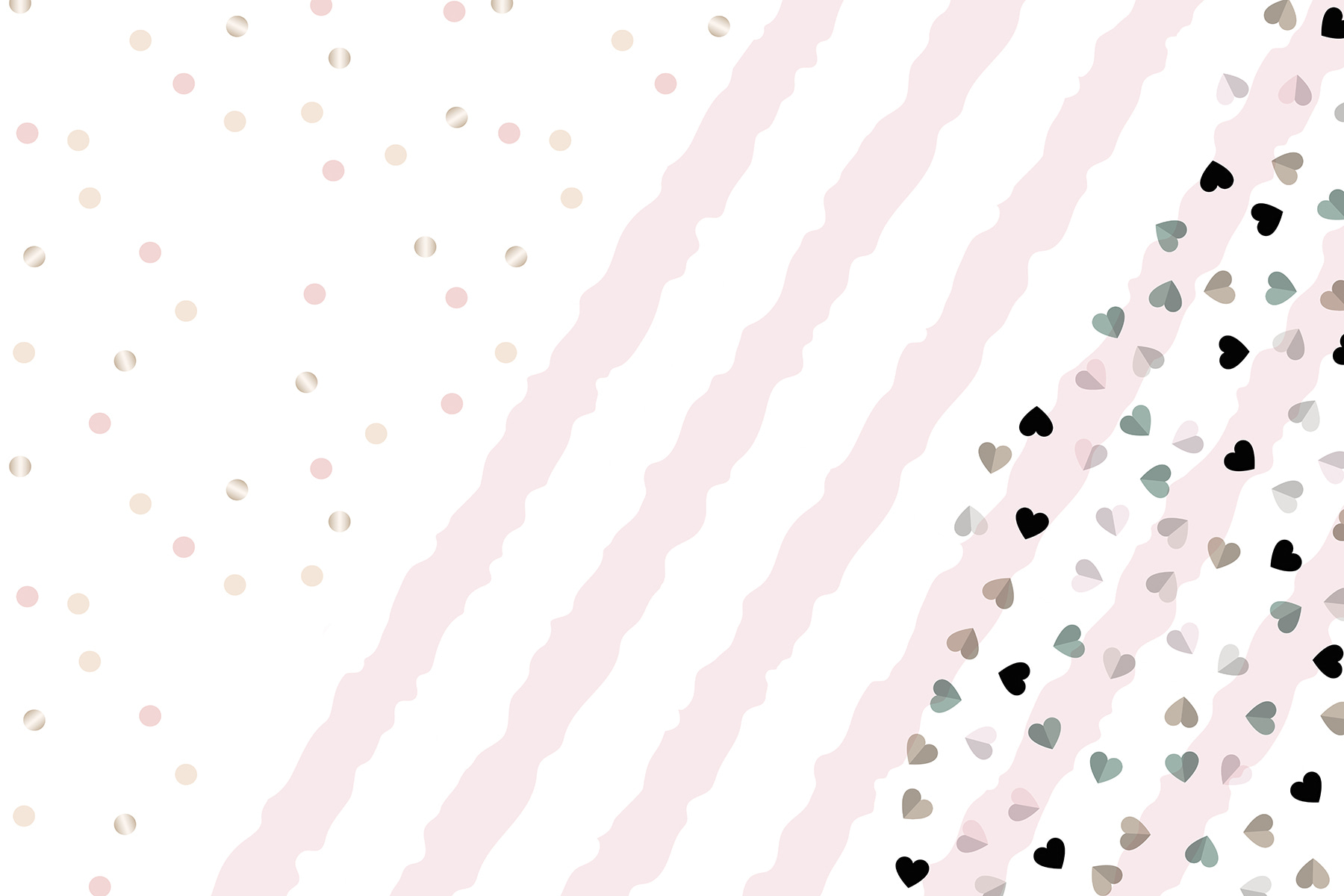 Pink and white striped background with small hearts u72195p - Pink and white striped background with small hearts - tegory