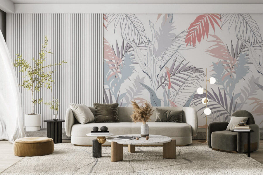 Pattern of leaves and plants