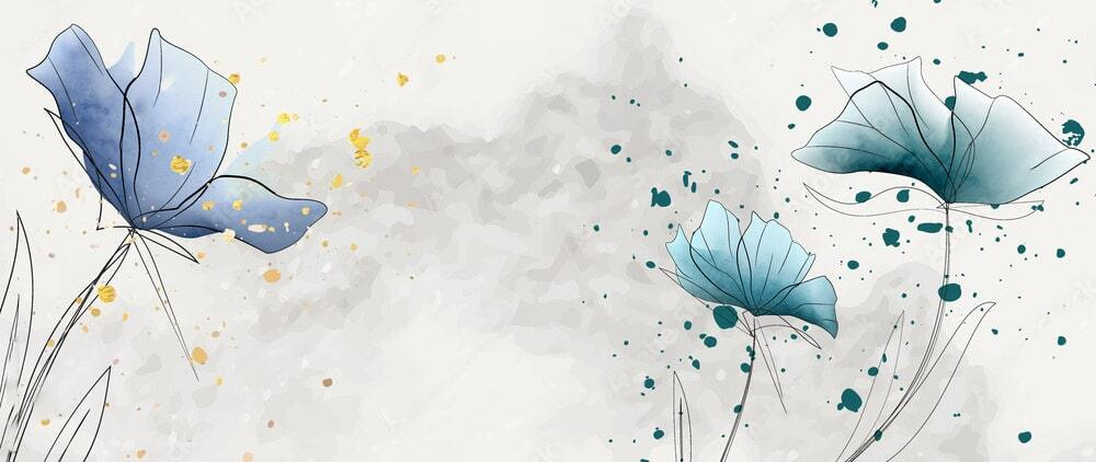 Blue blossoms dancing in breezy elegance Blue blossoms dancing in breezy elegance
