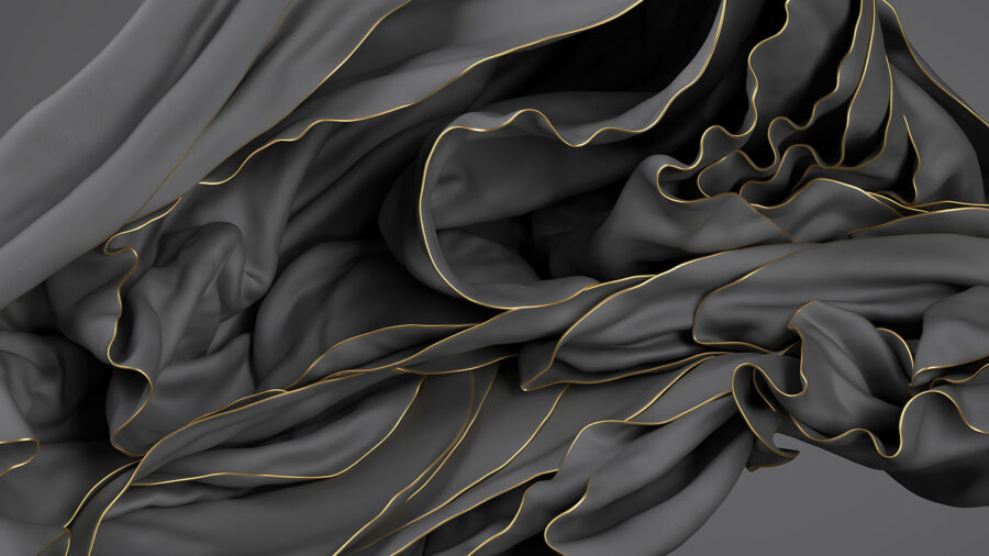 Textured fabric with elegant curves