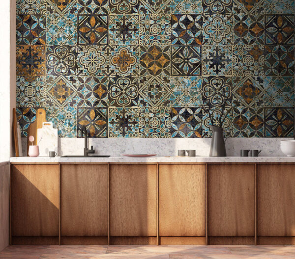Wall murals Wall murals Pattern of colorful tiles (SKU: u71926)